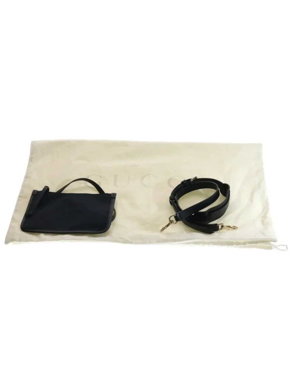 Gucci Ophidia Tote GG Embossed Shoulder Bag Black Leather Gold